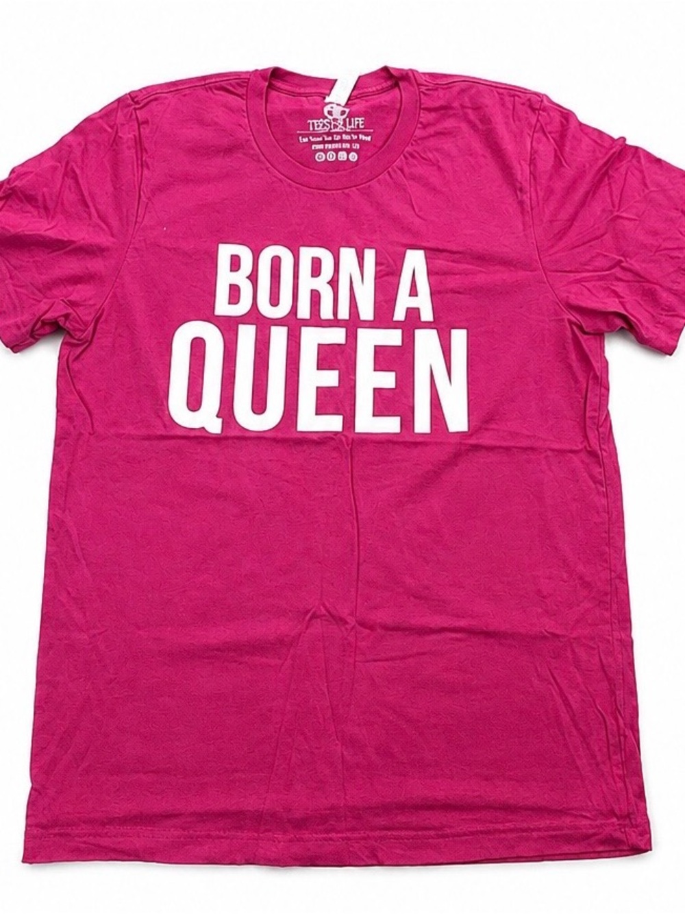 Born A Queen Graphic Tee - Hot Pink